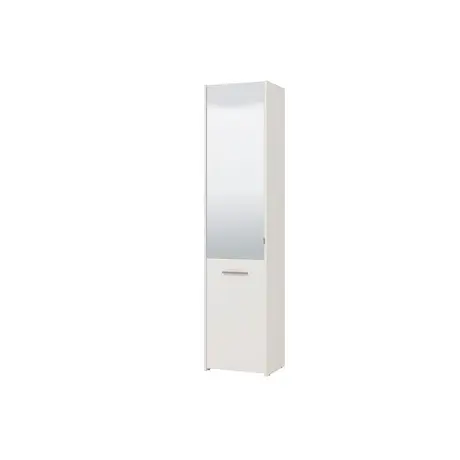 Buy Otley White Mirrored Slim Shoe Cabinet for Stylish Storage, Colour: White, 3 from Furnituretta