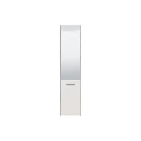 Buy Otley White Mirrored Slim Shoe Cabinet for Stylish Storage, Colour: White, 4 from Furnituretta