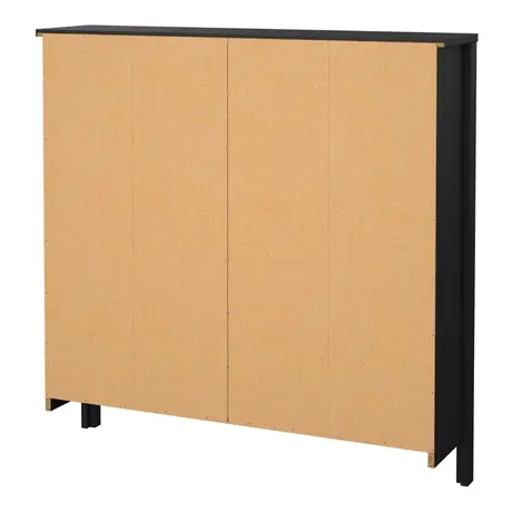 Buy Stylish Black Barcelona Shoe Cabinet with 4 Flip-Down Doors, 4 from Furnituretta
