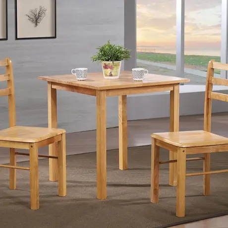Buy New York Small Dining Table – Natural Oak | Solid Rubberwood Compact Dining Table from Furnituretta