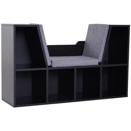Buy Homcom Bookcase Shelf Storage Seat with Cushion Sideboard, 2 from Furnituretta