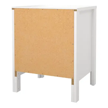 Buy Elegant White Barcelona Bedside Table with 2 Drawers, 4 from Furnituretta