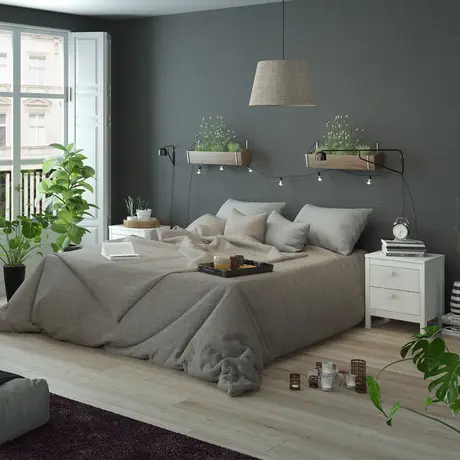 Buy Stylish White Madrid Bedside Table with 2 Drawers, 7 from Furnituretta