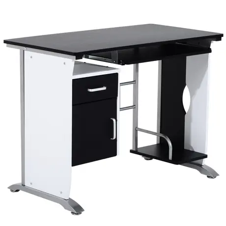 Buy Homcom Computer Desk with Sliding Keyboard Tray Storage Drawers from Furnituretta