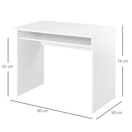 Buy Homcom Computer Writing Desk with Storage Compartment, 3 from Furnituretta