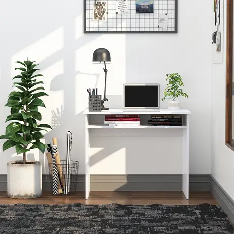 Buy Homcom Computer Writing Desk with Storage Compartment, 2 from Furnituretta