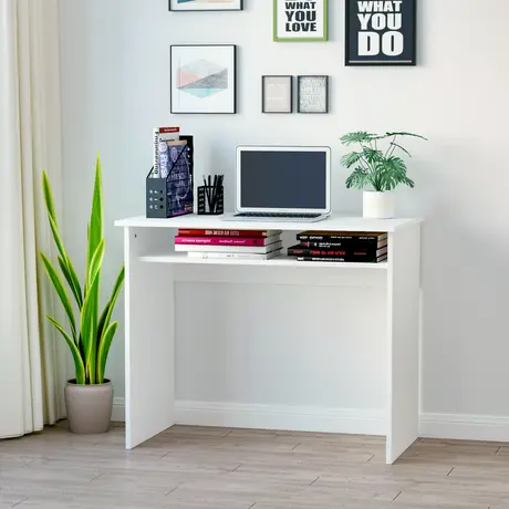 Buy Homcom Computer Writing Desk with Storage Compartment, 7 from Furnituretta