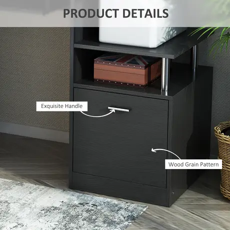 Buy Homcom Computer Desk PC Workstation with Drawer Shelves, 5 from Furnituretta