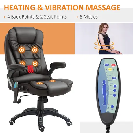 Buy Homcom Executive Office Chair with Massage and Heat, 4 from Furnituretta