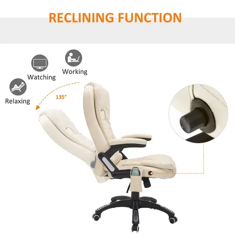 Buy Homcom Executive Office Chair with Massage and Heat, 7 from Furnituretta