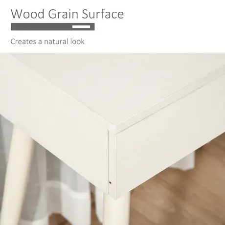 Buy Homcom Dressing Table Set with Round Mirror Vanity Table Set, 5 from Furnituretta