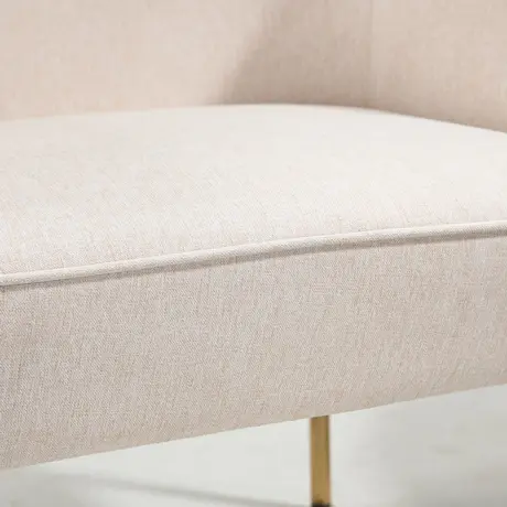 Buy Homcom Fabric Accent Chair, Modern Armchair with Metal Legs, 7 from Furnituretta