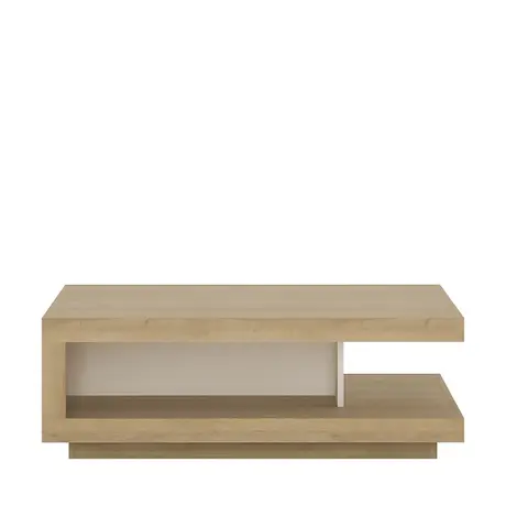 Buy Lyon Designer Coffee Table: Riviera Oak & White Gloss, 2 from Furnituretta