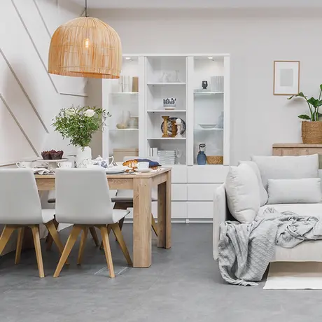 Buy Narrow Glass Display Cabinet with One Door and Three Drawers, 4 from Furnituretta