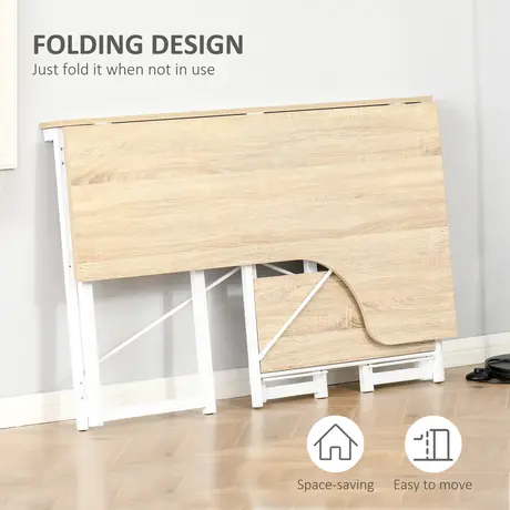 Buy Homcom L-Shaped Computer Desk, Folding Home Office Corner Desk, 4 from Furnituretta