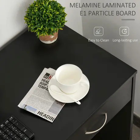 Buy Homcom Modern Computer Work Desk Table Study Shelf Drawer, 6 from Furnituretta