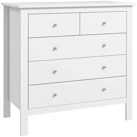 Buy Homcom Modern Chest of Drawers, 5 Drawer Storage Cabinet from Furnituretta