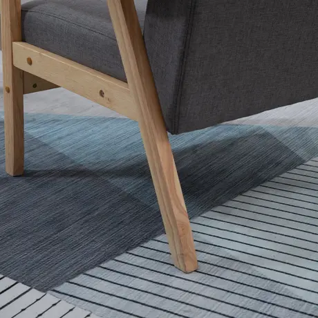 Buy Homcom Minimalistic Accent Chair Wood Frame Thick Linen Cushions, 9 from Furnituretta