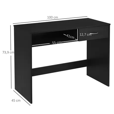 Buy Homcom Modern Computer Work Desk Table Study Shelf Drawer, 3 from Furnituretta