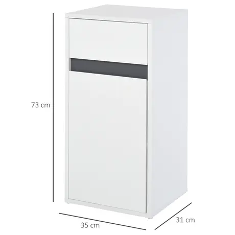 Buy Homcom Modern Minimalistic Bathroom Storage Cabinet Drawer, 3 from Furnituretta