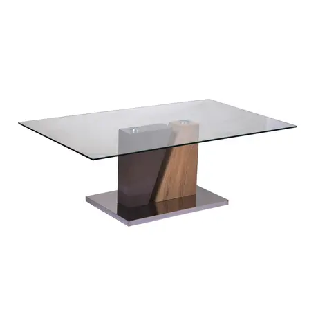 Buy Olivia: Champagne & Natural Glass Coffee Table from Furnituretta