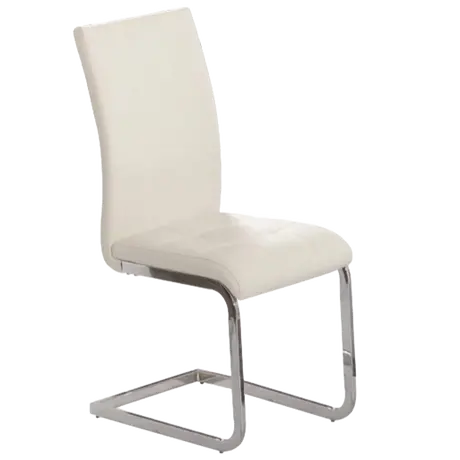 Buy Union Dining Chairs: Stylish & Comfortable (White & Chrome) from Furnituretta