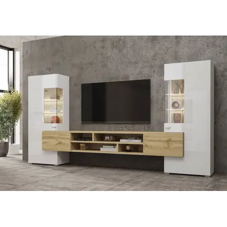 Buy Coby 10 Entertainment Unit White: Sleek & Functional, Colour: White, Item Width: 270, 9 from Furnituretta