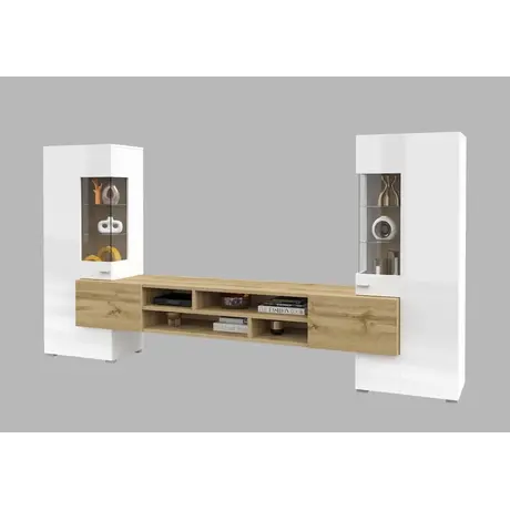 Buy Coby 10 Entertainment Unit White: Sleek & Functional, Colour: White, Item Width: 270, 6 from Furnituretta