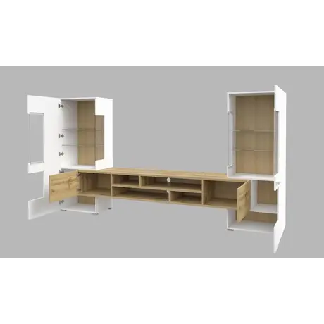 Buy Coby 10 Entertainment Unit White: Sleek & Functional, Colour: White, Item Width: 270, 7 from Furnituretta