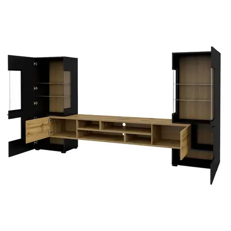 Buy Coby 10 Entertainment Unit Black: Sleek & Functional, Colour: Black, Item Width: 270, 5 from Furnituretta