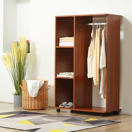 Buy Homcom Open Wardrobe with Hanging Rail and Storage Shelves, 2 from Furnituretta