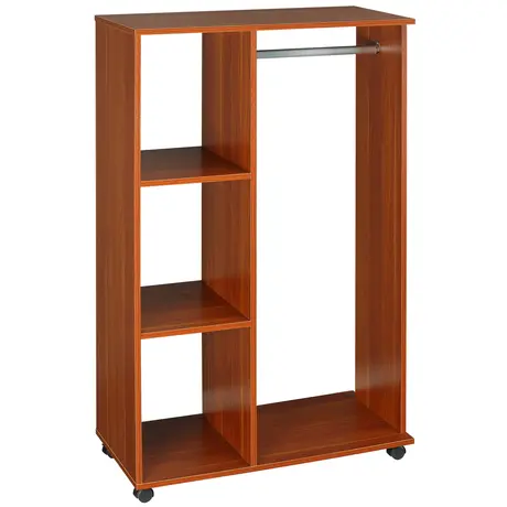 Buy Homcom Open Wardrobe with Hanging Rail and Storage Shelves from Furnituretta