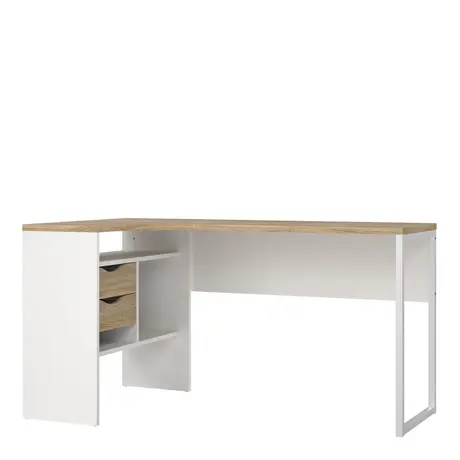 Buy Function Plus Modern Corner Desk with Two Drawers from Furnituretta