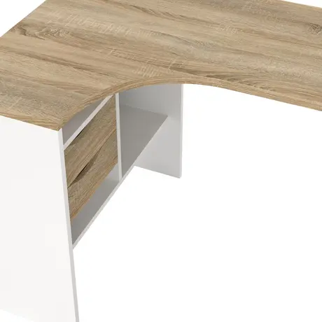Buy Function Plus Modern Corner Desk with Two Drawers, 8 from Furnituretta