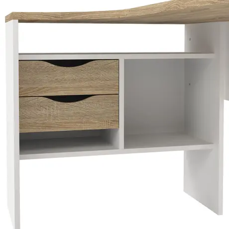 Buy Function Plus Modern Corner Desk with Two Drawers, 9 from Furnituretta