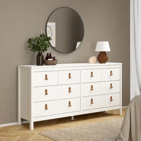 Buy Stylish Storage Solution: Barcelona Double Dresser in White, 2 from Furnituretta