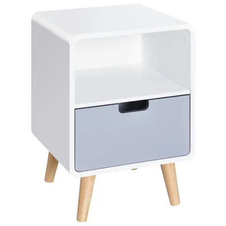 Buy Homcom Scandinavian Style Bedside Table, 40Lx38Wx58H cm from Furnituretta