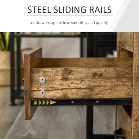 Buy Homcom Rolling File Cabinet with 3 Drawers Organiser, 6 from Furnituretta