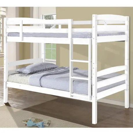 Buy Tripoli Bunk Bed: White Solid Wood, Colour: White from Furnituretta