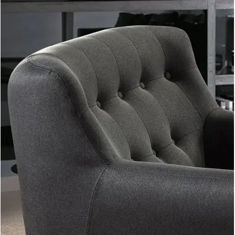 Buy Rihanna Fabric 1 Seater Sofa Grey | Modern Living Room Furniture, 4 from Furnituretta