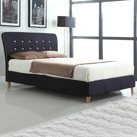 Buy Nina Double Bed: Stylish & Comfortable, Colour: Black, Size: Double from Furnituretta