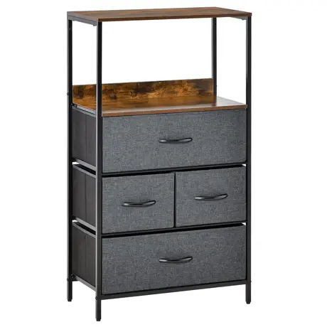 Buy Homcom Storage Chest, Drawers Bedroom Unit Storage Cabinet from Furnituretta