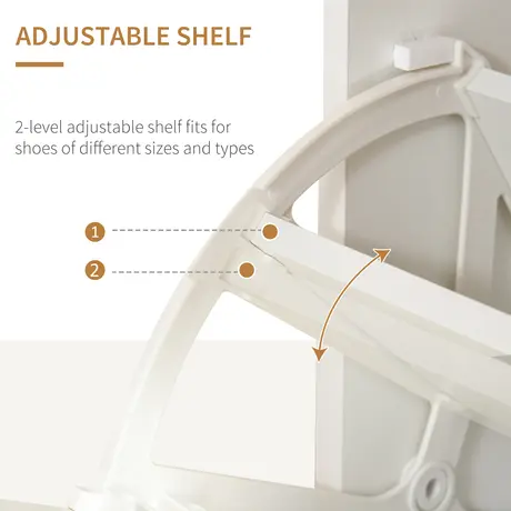 Buy Homcom Shoe Cabinet with 3 Drawers High Gloss Storage Cupboard, 5 from Furnituretta