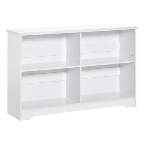 Buy Homcom Simple Modern 4-Compartment Low Bookcase 2-Tier, 2 from Furnituretta