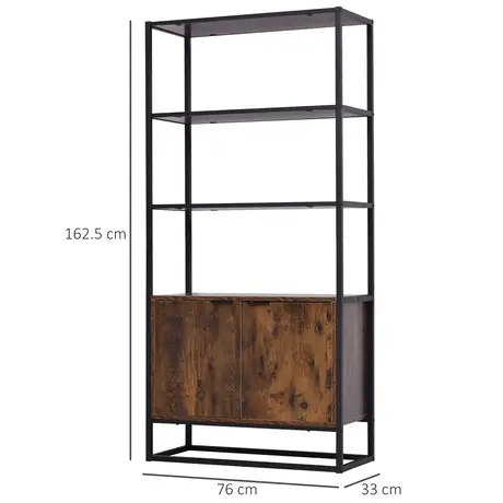 Buy Homcom Storage Cabinet with 3 Open Shelves Cupboard Freestanding, 3 from Furnituretta