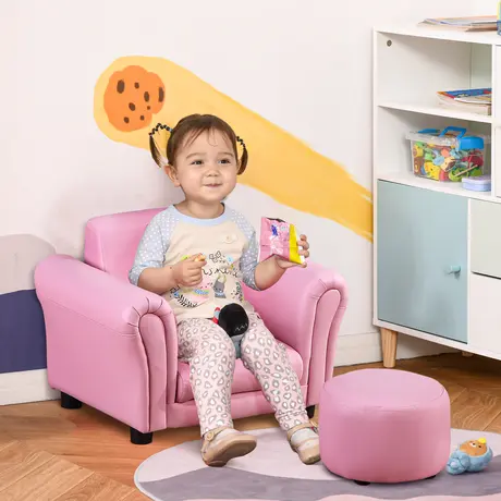Buy Homcom Toddler Chair Single Seater Kids Sofa Set Children Couch, 2 from Furnituretta