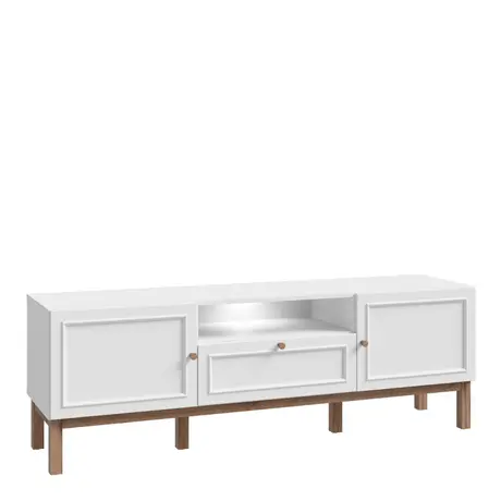Buy Contemporary TV Stand with LED Lighting - Wensley 2-Door Unit from Furnituretta