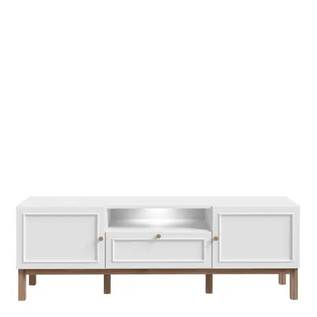 Buy Contemporary TV Stand with LED Lighting - Wensley 2-Door Unit, 2 from Furnituretta
