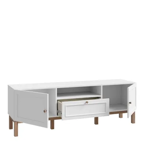 Buy Contemporary TV Stand with LED Lighting - Wensley 2-Door Unit, 3 from Furnituretta