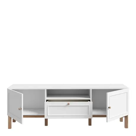 Buy Contemporary TV Stand with LED Lighting - Wensley 2-Door Unit, 4 from Furnituretta